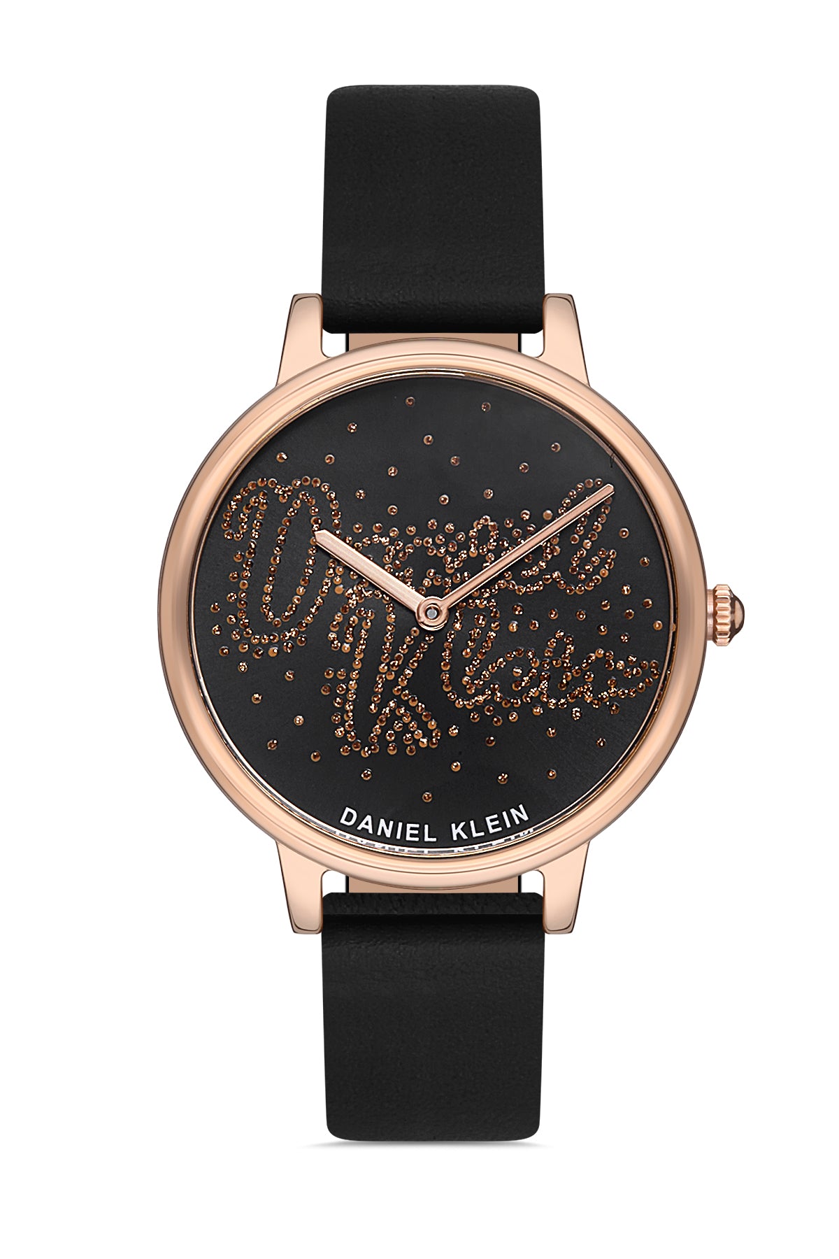 Daniel Klein Trendy Women Black/Rose Gold Watch