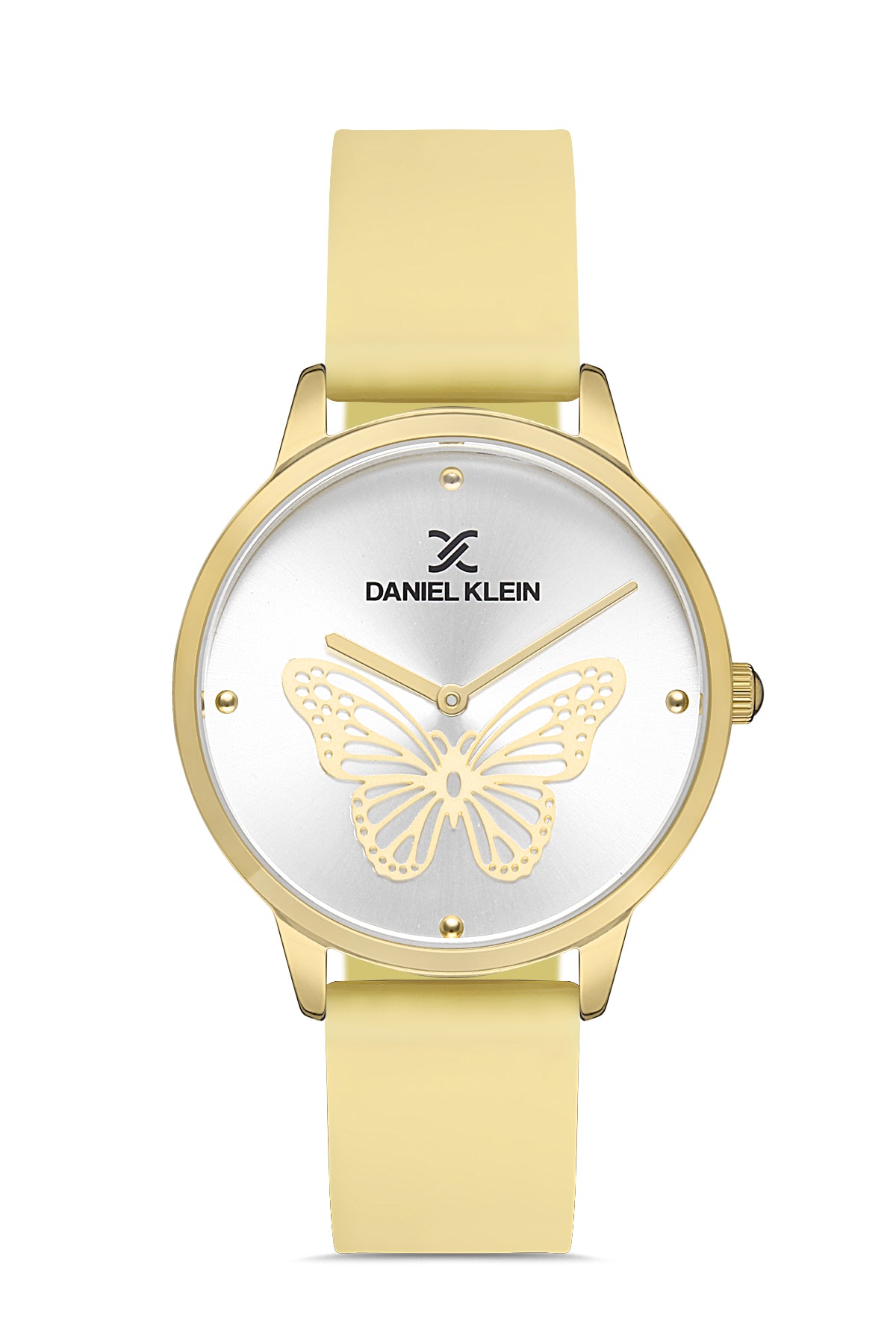 Daniel Klein Trendy Women Silver Butterfly Watch