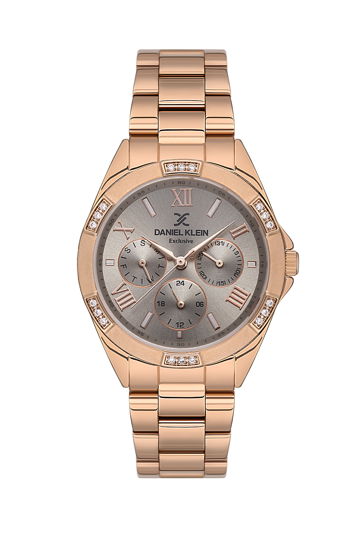 Daniel Klein Exclusive Women Gray Rose Gold Watch Daniel Klein Watch USA