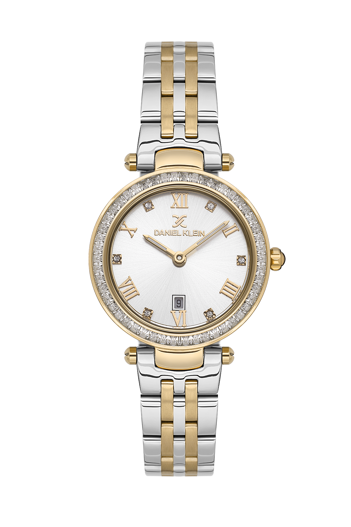 Daniel Klein Premium Women Silver/Gold Roman Watch