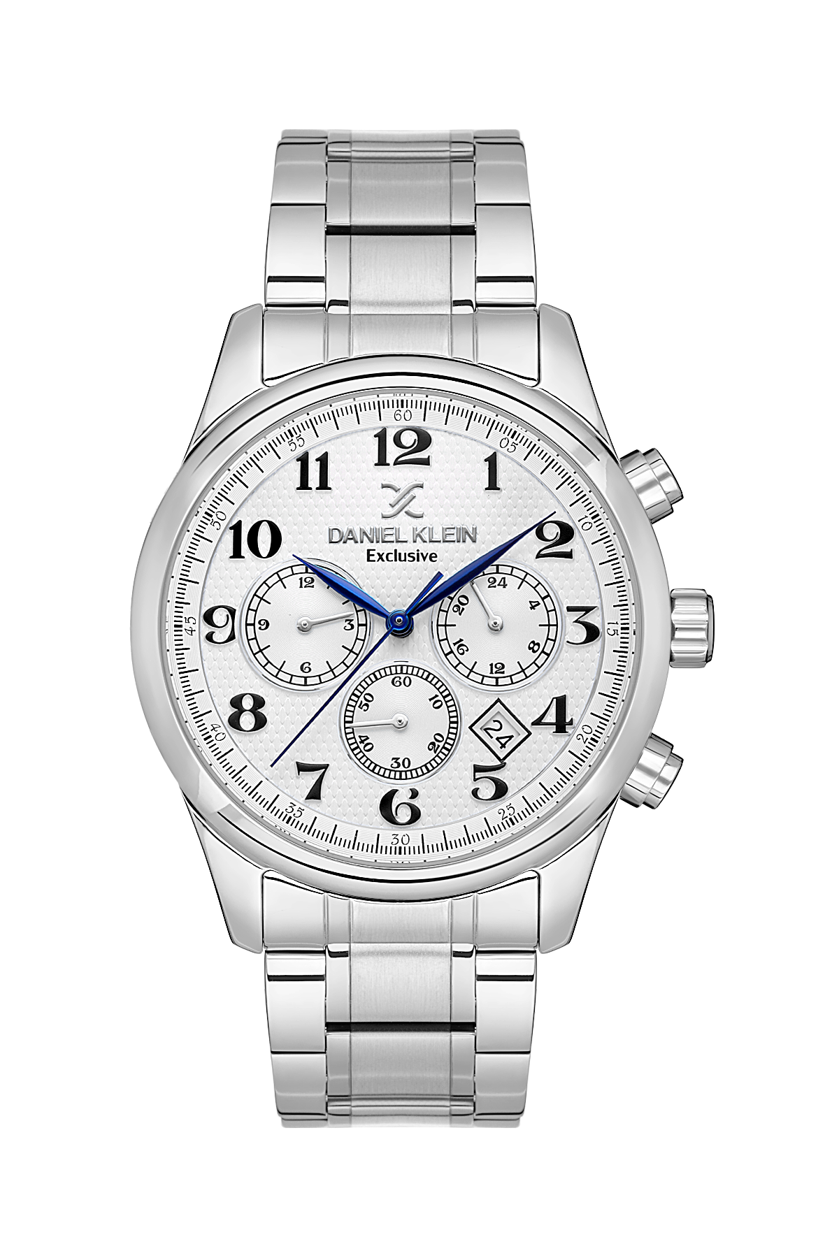 Daniel Klein Exclusive Men White Dial Silver Watch Daniel Klein Watch USA