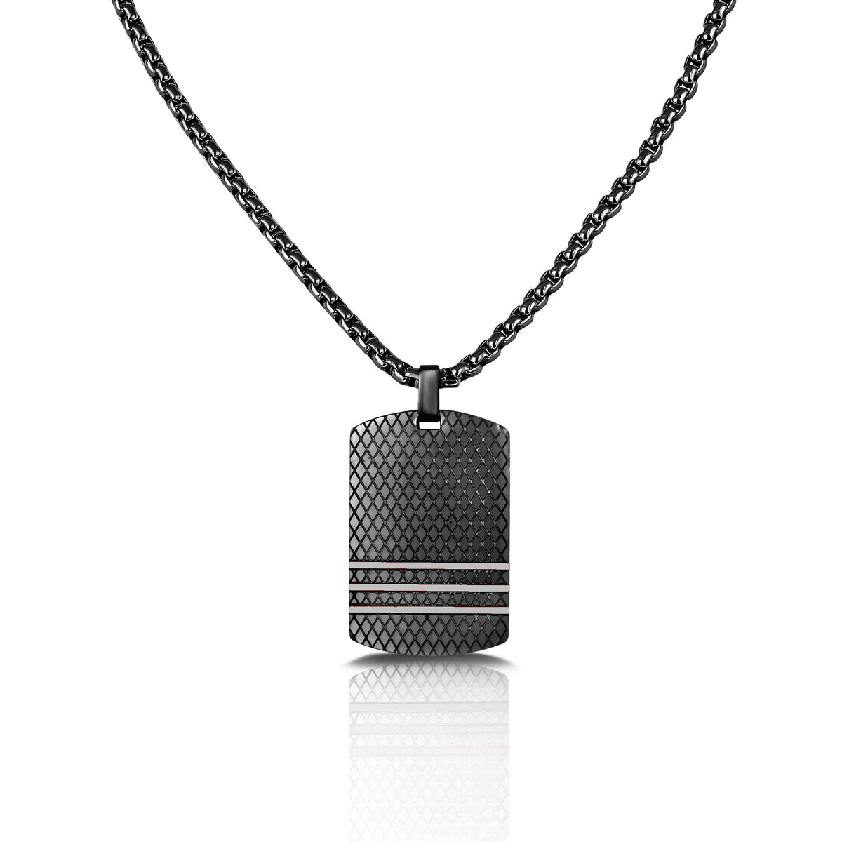 Daniel Klein Men Black/Silver Pendant Necklace