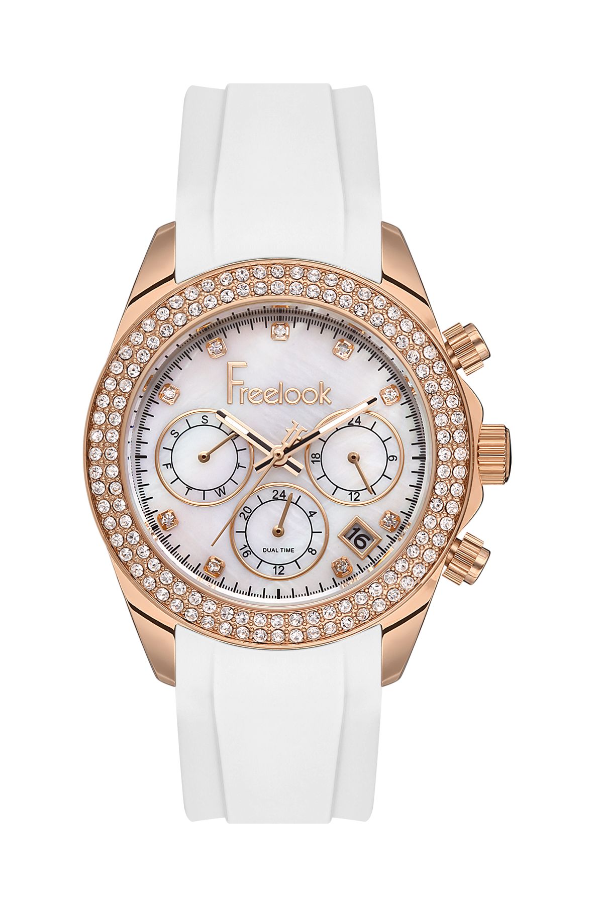 Freelook Charmant Women Pearl/Rose Gold Watch