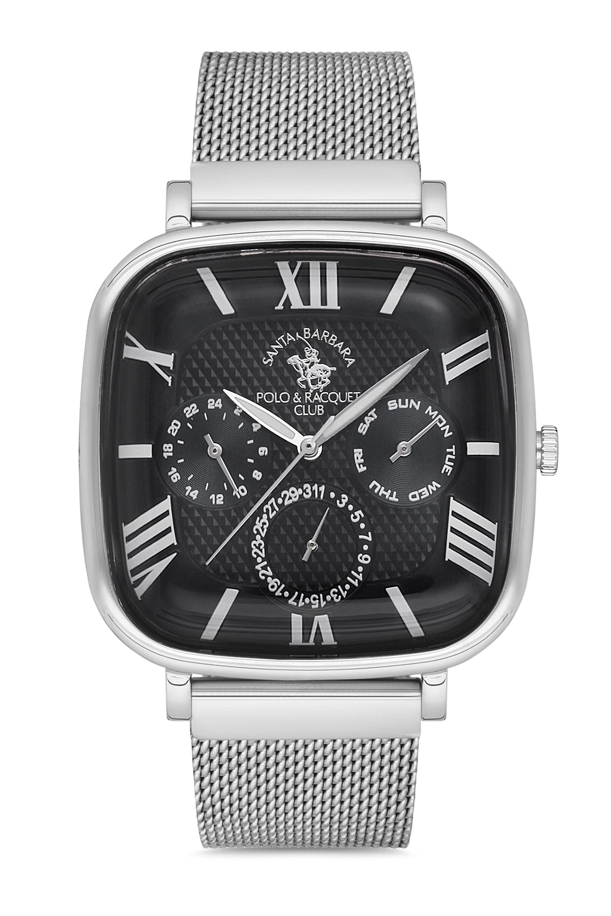 Santa Barbara Polo Noble Men Black/Silver Watch