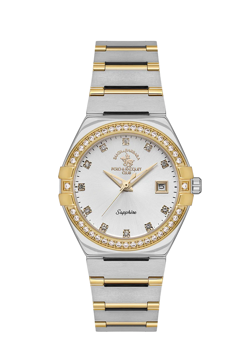 Santa Barbara Polo Luxury Women Silver/Gold Watch