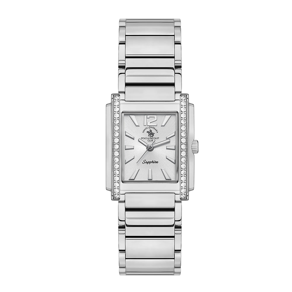 Santa Barbara Polo Luxury Women Silver Gemset Watch