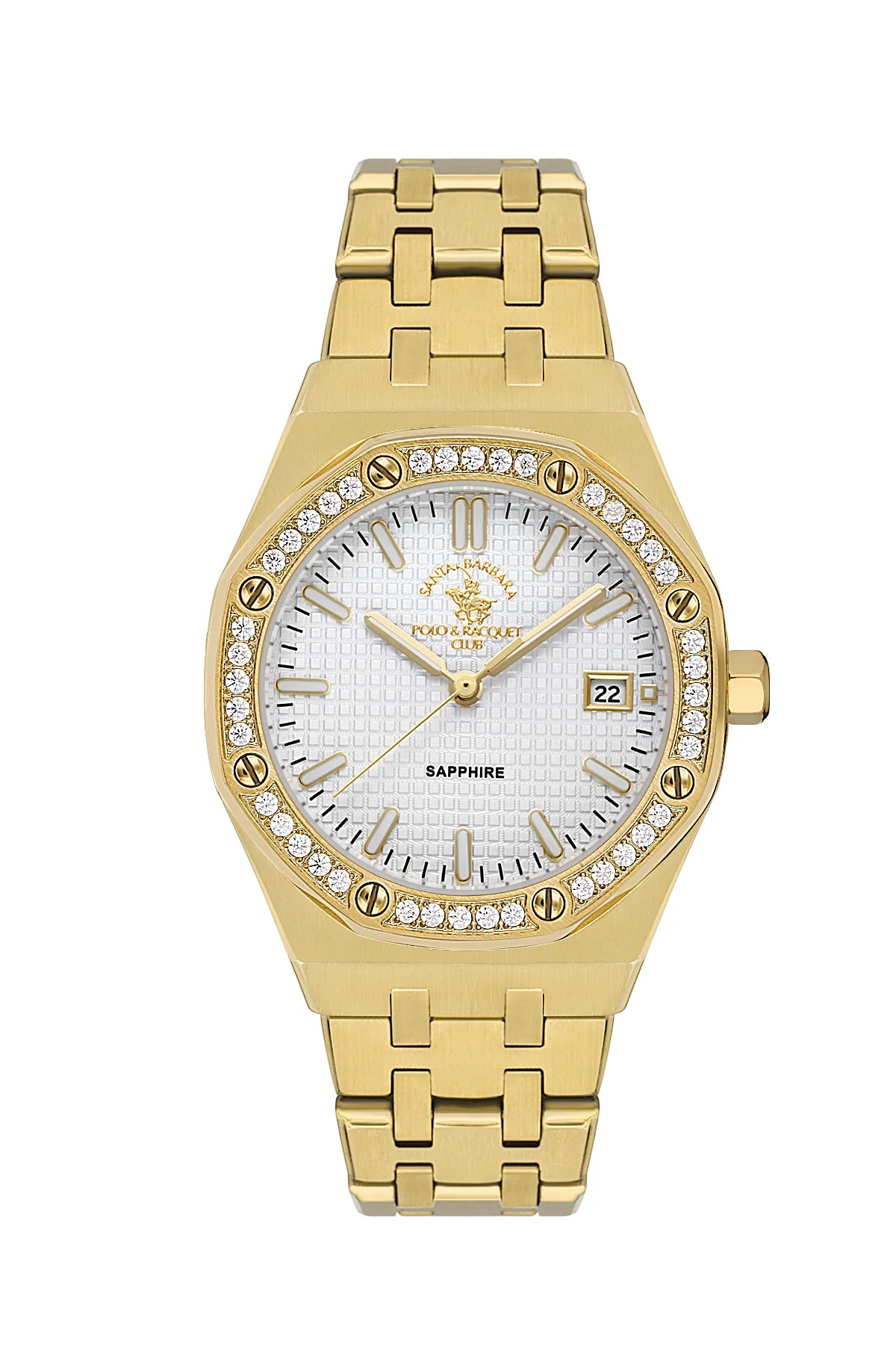 Santa Barbara Polo Luxury Women White Gemset Watch