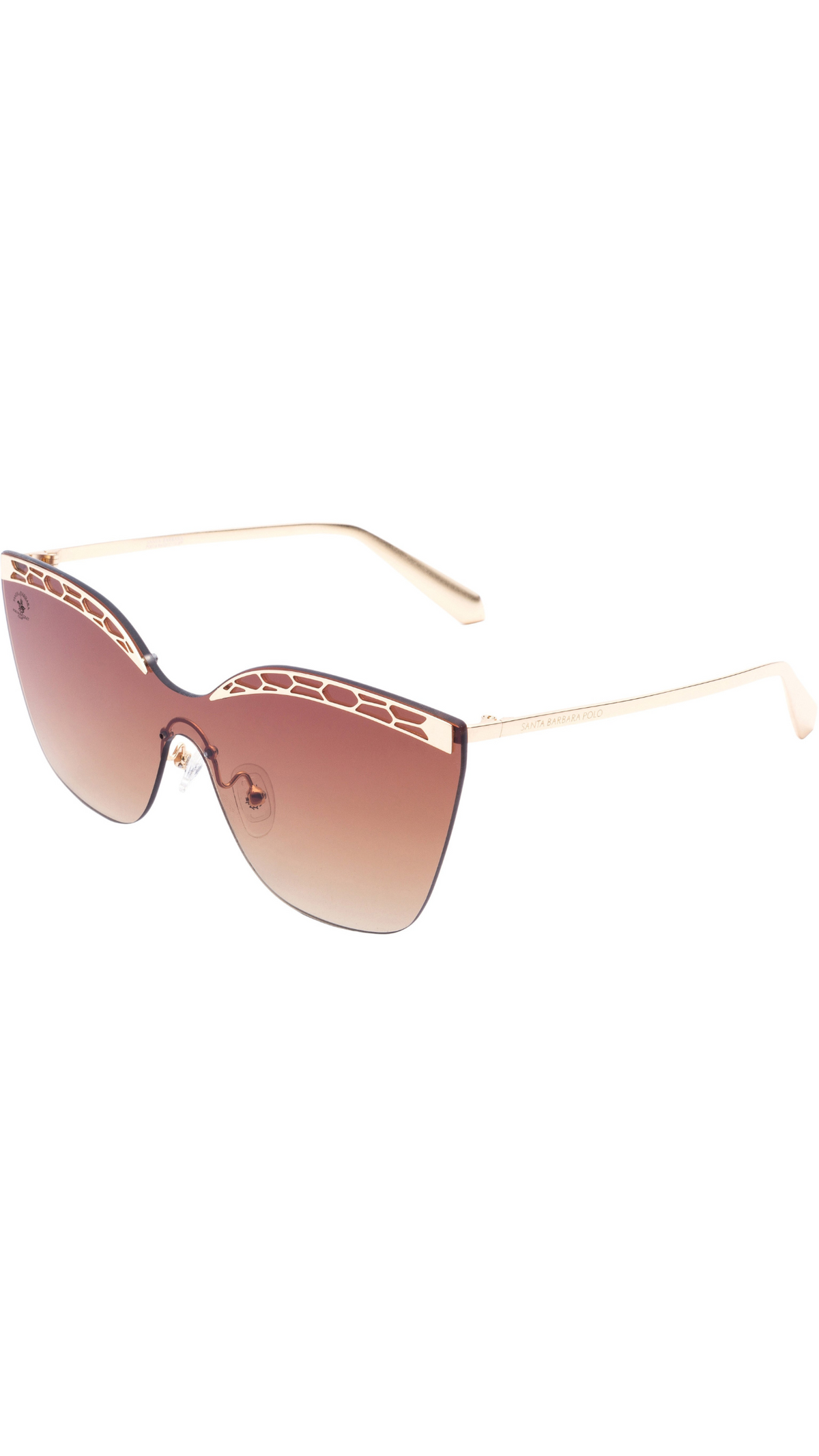 Santa Barbara Polo Women Brown/Gold Pattern Sunglass