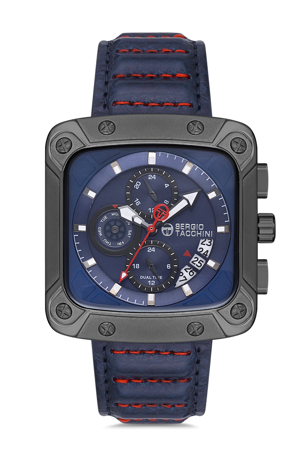 Sergio Tacchini Heritech Men Blue Leather Watch