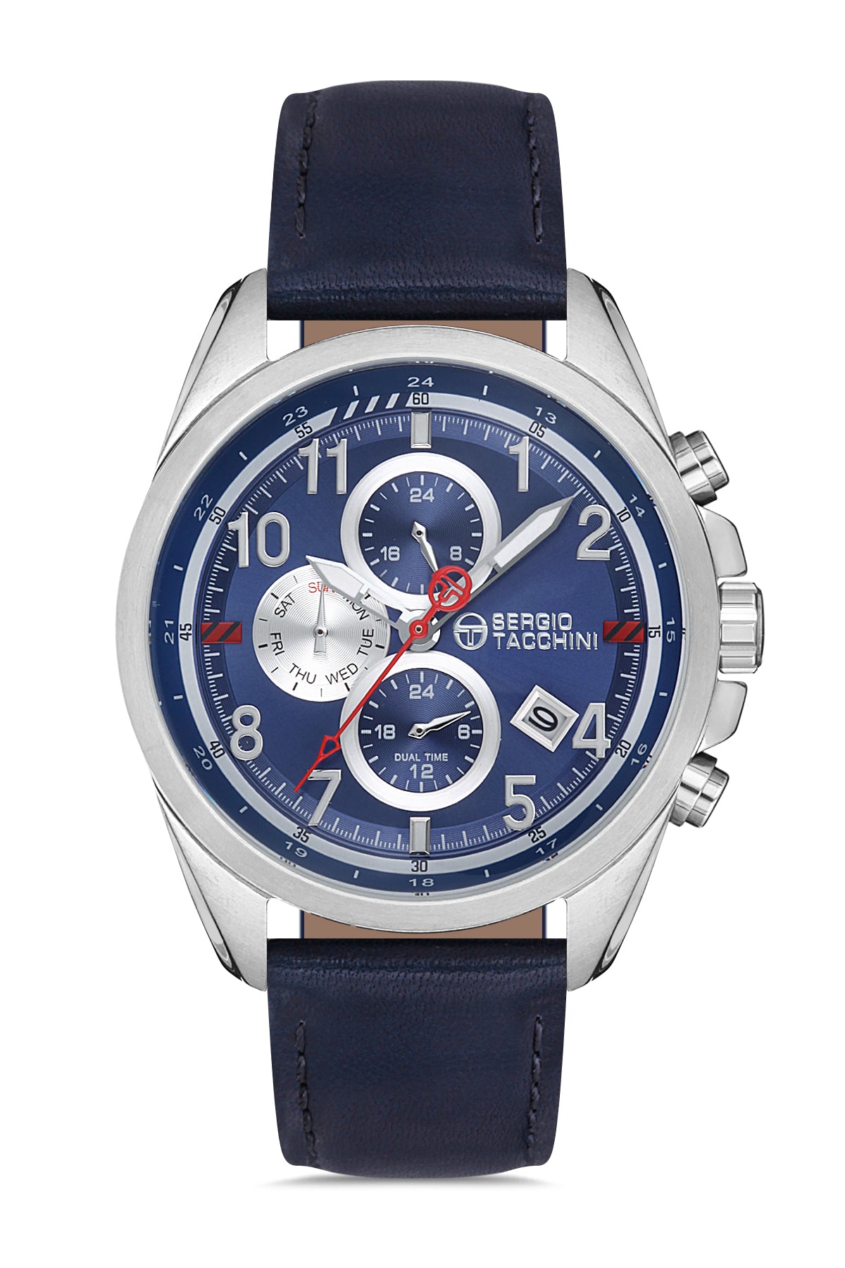 Sergio Tacchini Archivio Men Blue Leather Watch