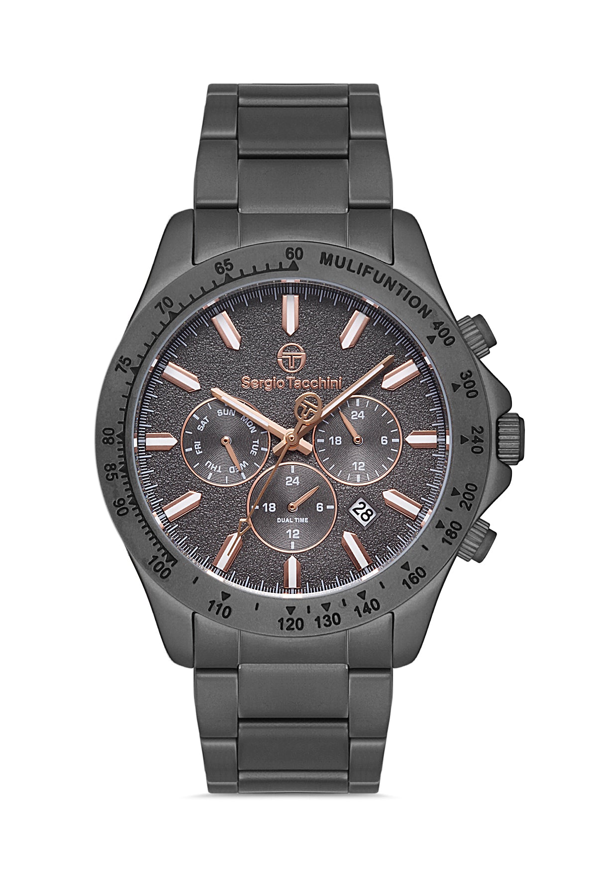 Sergio Tacchini Archivio Men Dark Grey Stainless Steel Watch