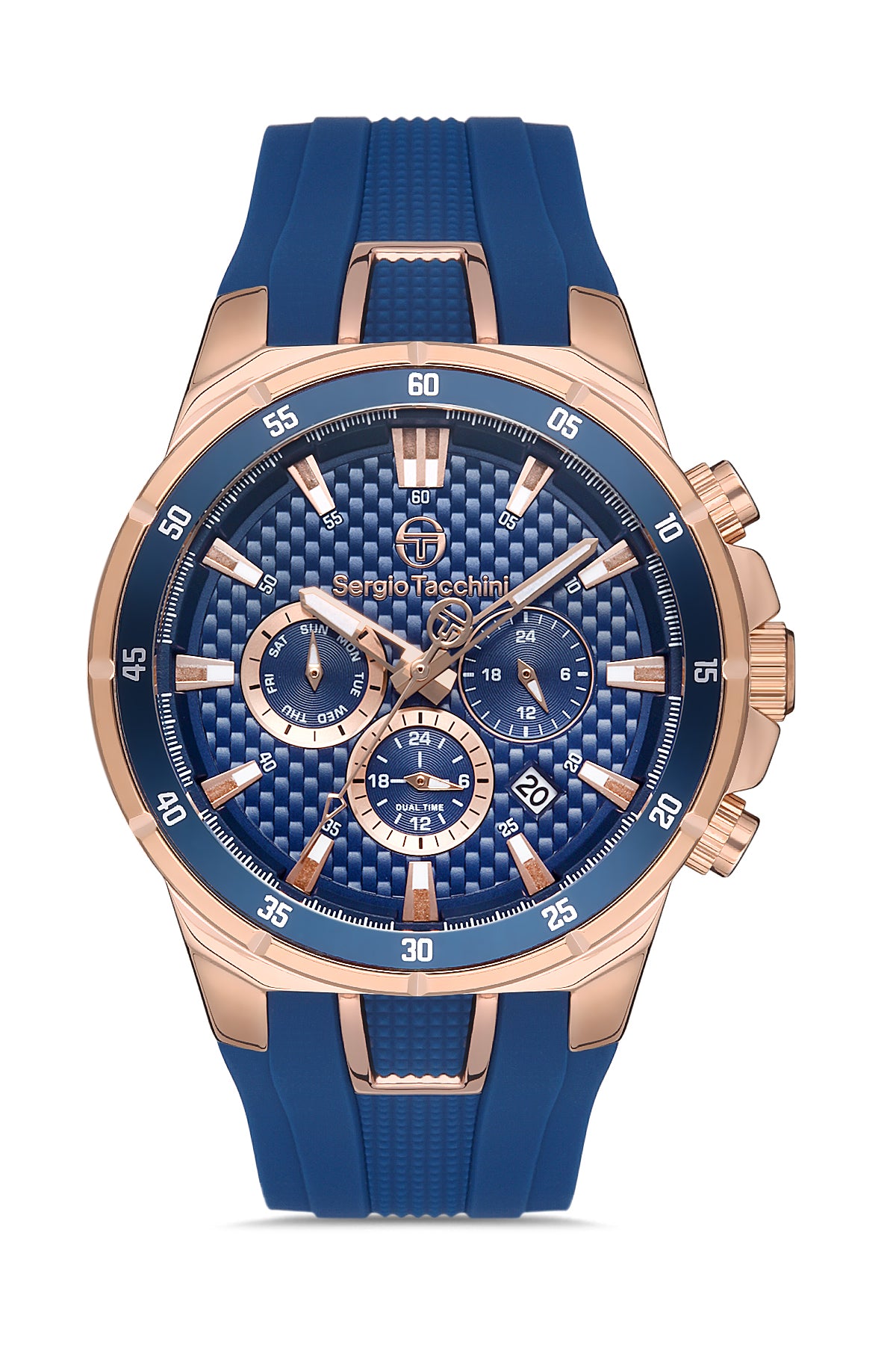 Sergio Tacchini Heritech Men Blue/Rose Gold Watch