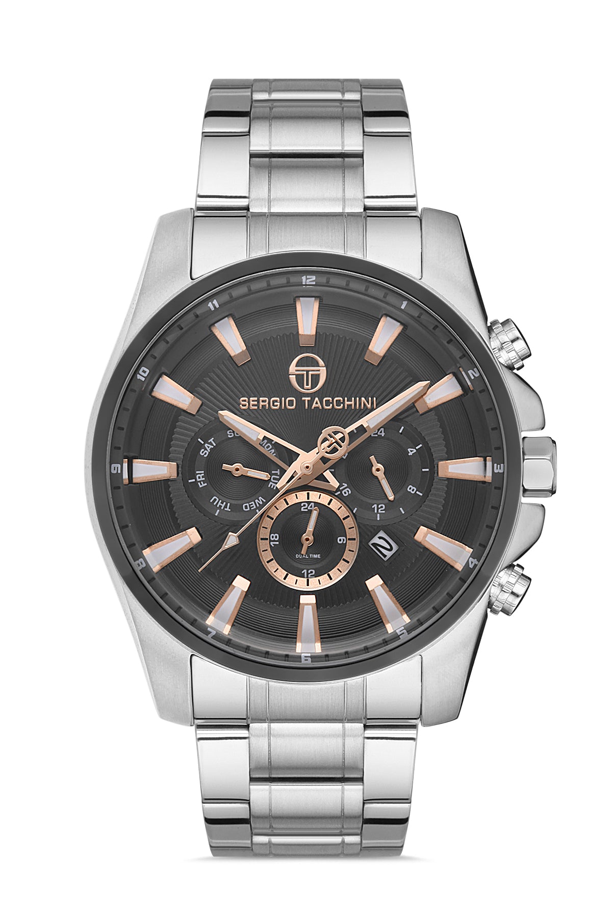 Sergio Tacchini Archivio Men Dark Grey Stainless Steel Watch