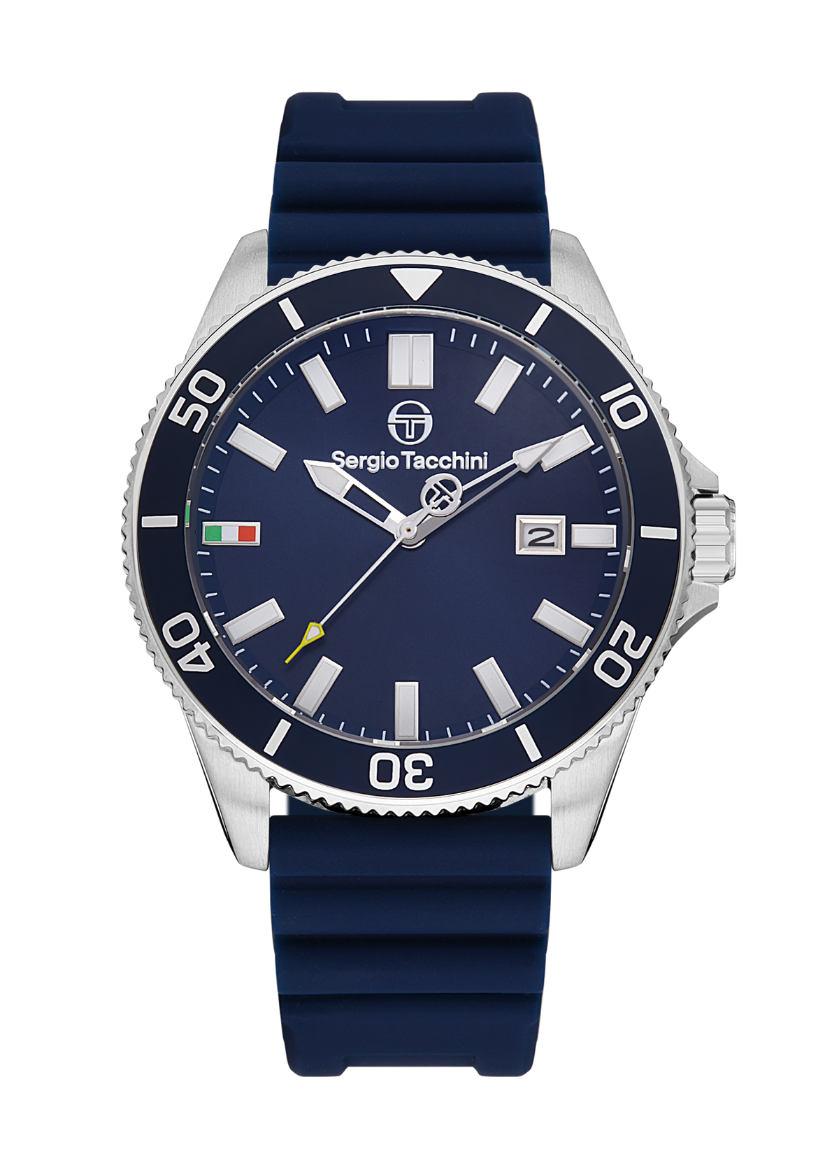 Sergio Tacchini Coastlife Men Blue/Silver Rubber Watch