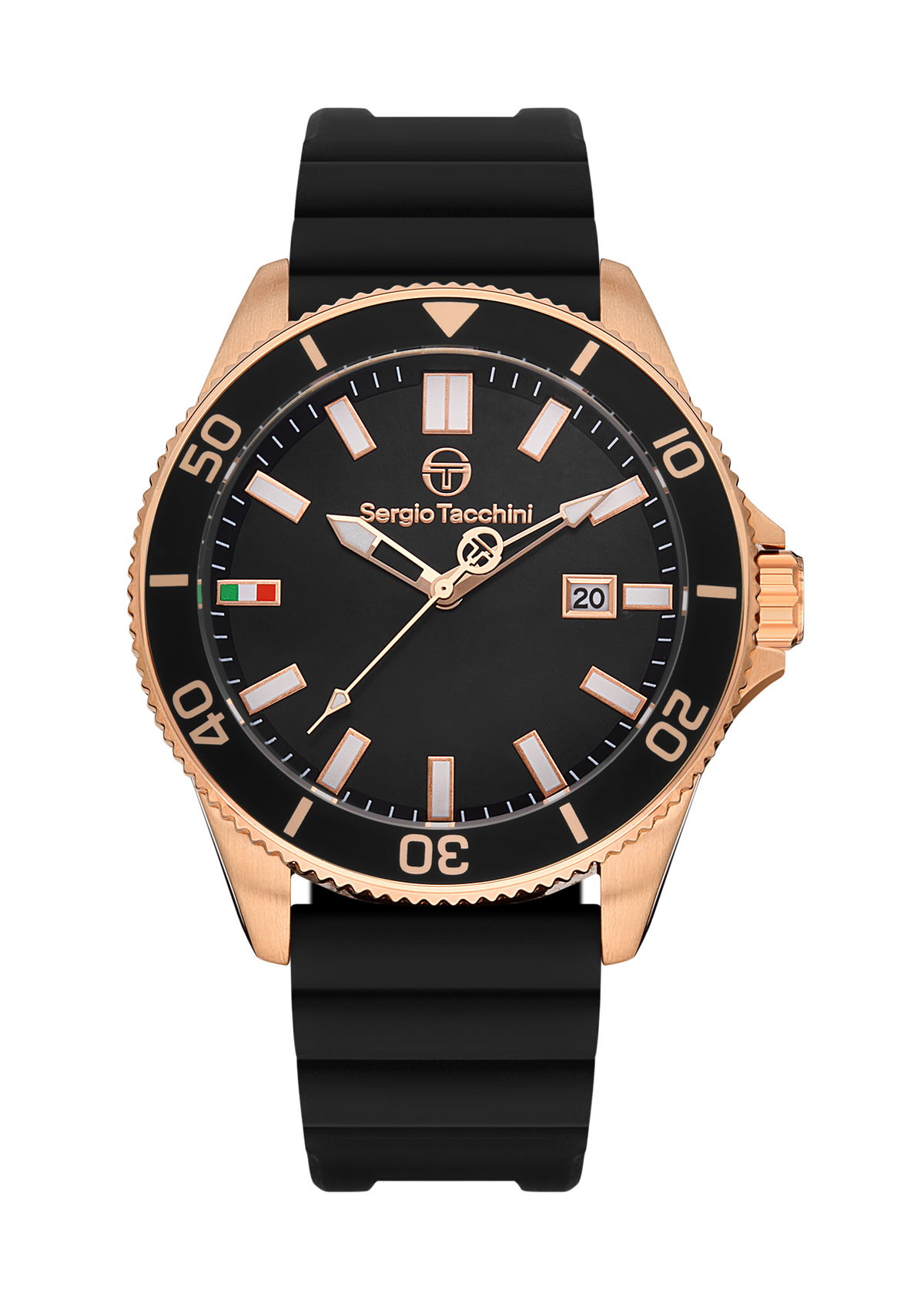 Sergio Tacchini Coastlife Men Black/Rose Gold Watch