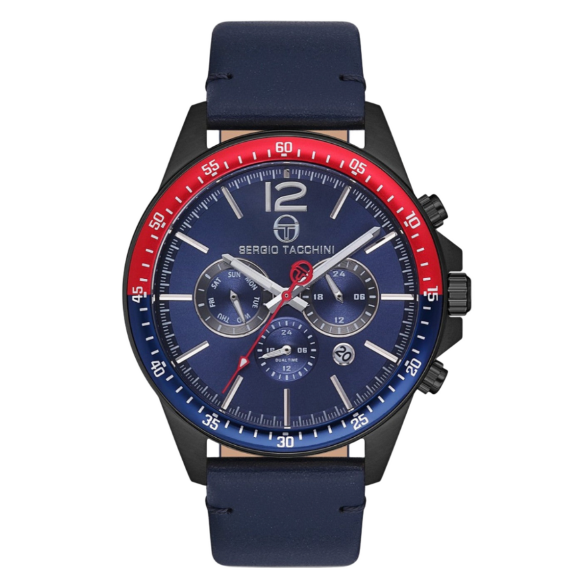 Sergio Tacchini Archivio Men Blue Leather Watch