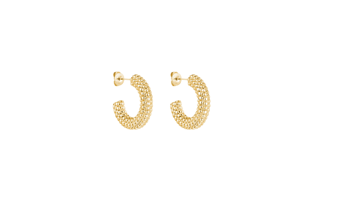 Daniel Klein Women Gold Crescent Earring